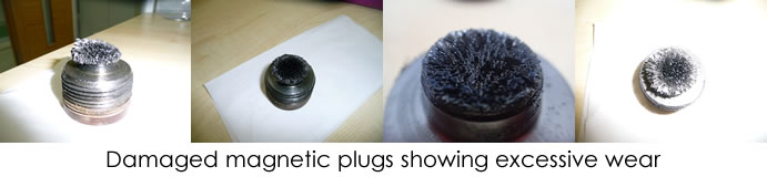 damaged magnetic plugs